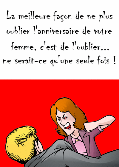 Carte Oublier L anniversaire  De Votre Femme  Envoyer une 